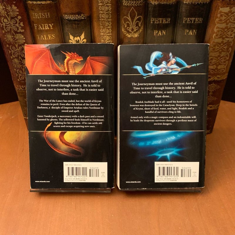 DragonLance: The Anvil of Time 1 & 2: The Sellsword, The Survivors, First Edition First Printing