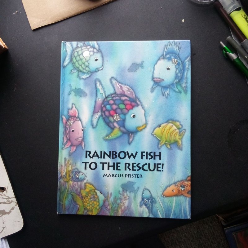 "Rainbow Fish To The Rescue!" Hardcover By Marcus Pfister - Good Condition Kids Book