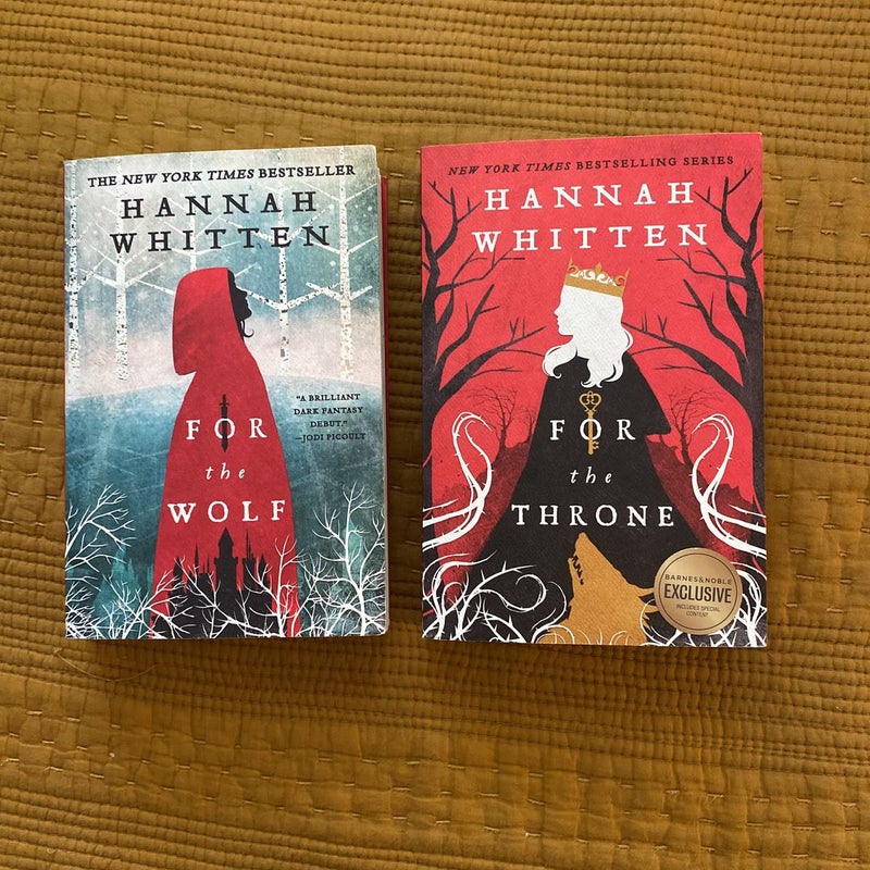 For the store wolf, for the throne by Hannah whitten, with dust jackets