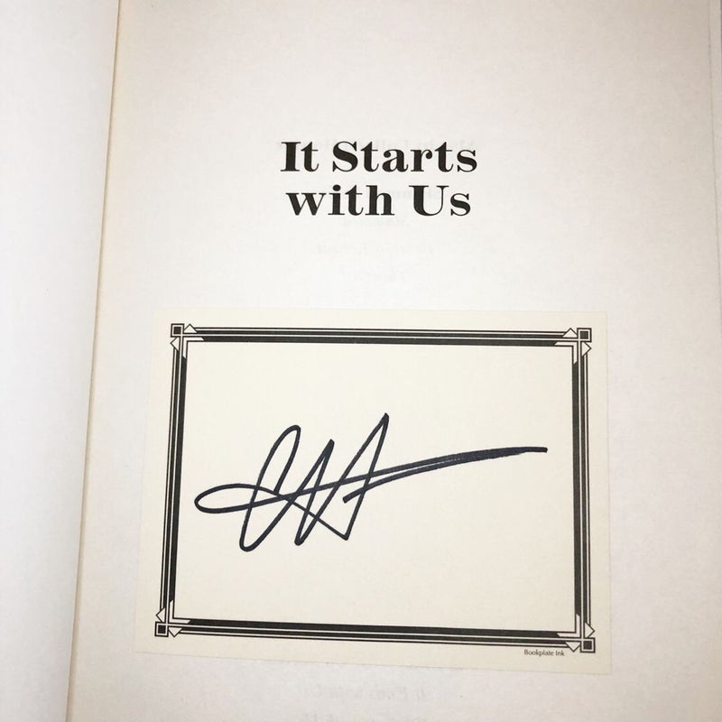 Waterstones Exclusive It Starts With Us with signed bookplate