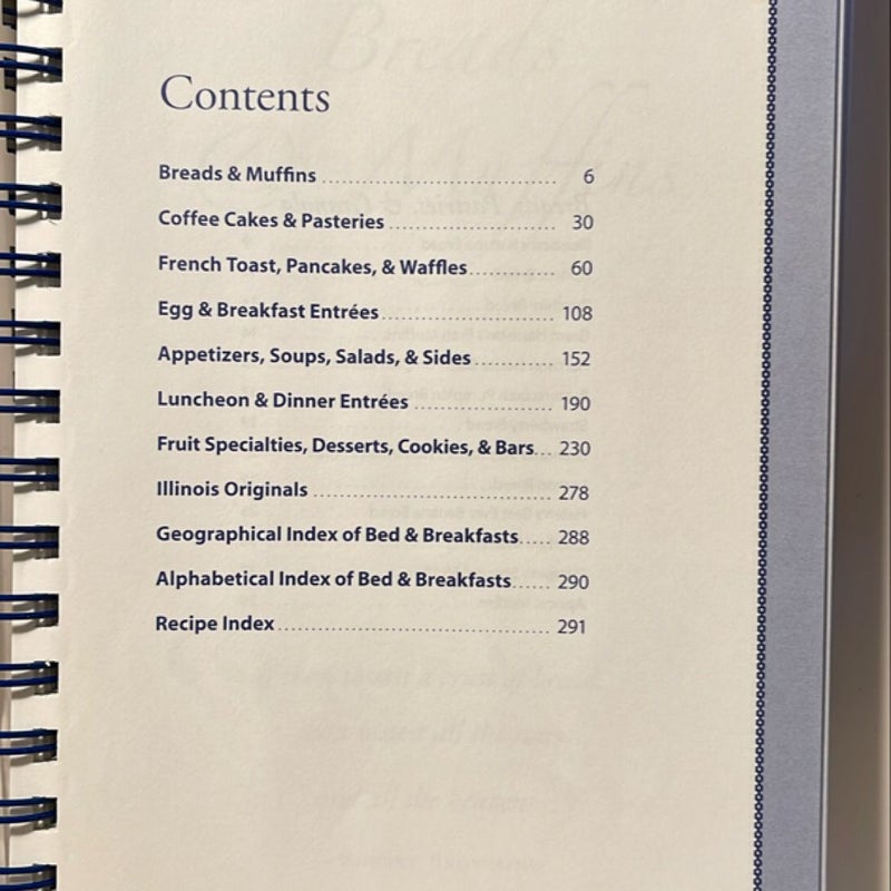 Illinois Bed and Breakfast Cookbook