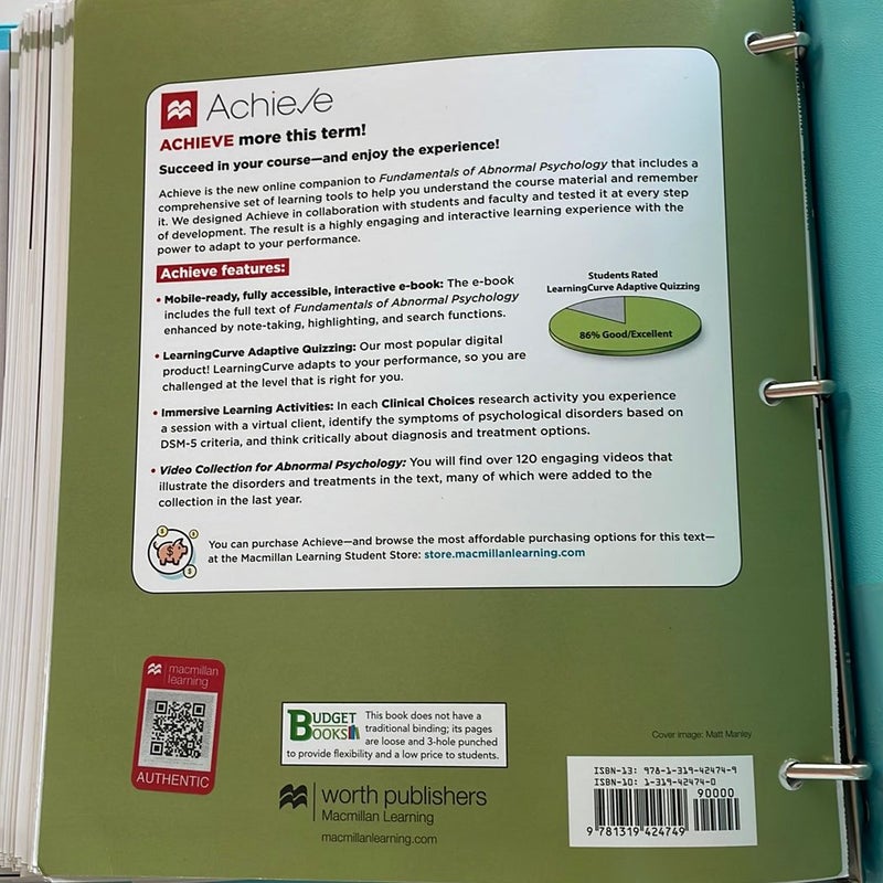 Loose-Leaf Version for Fundamentals of Abnormal Psychology