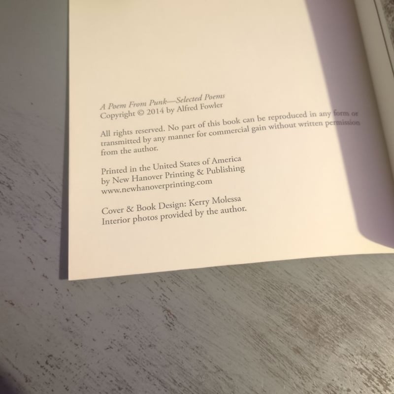 A Poem from Punk by Alfred Fowler