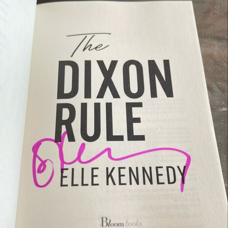 BARNES AND NOBLE EXCLUSIVE The Dixon Rule *SIGNED*