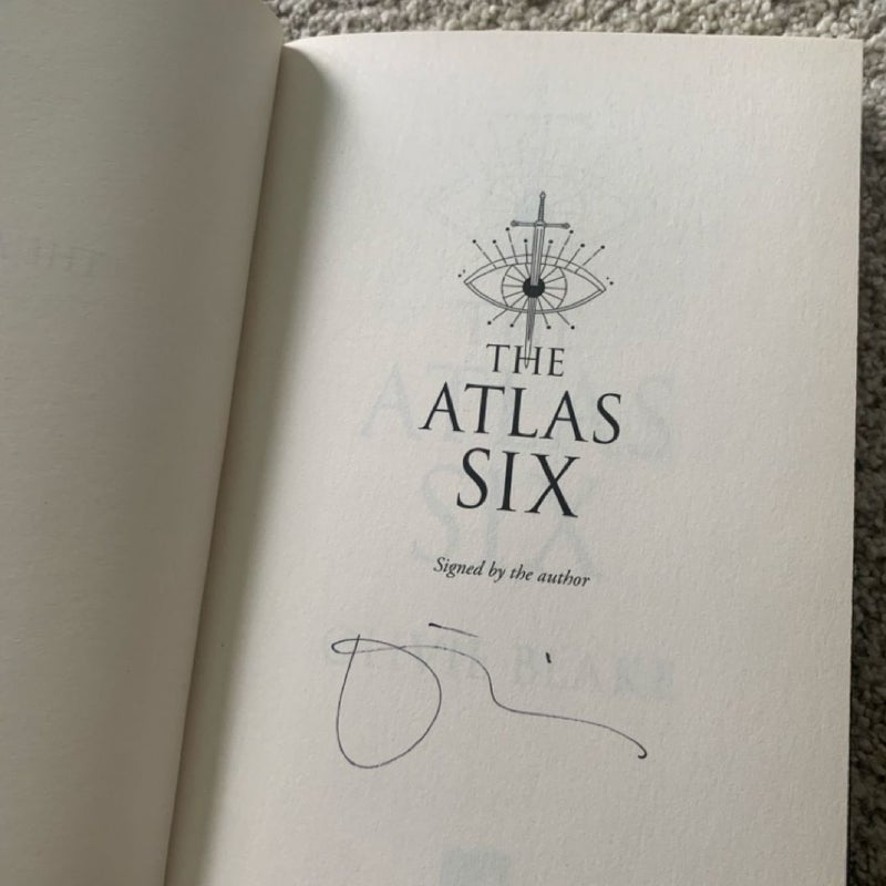 Waterstones exclusive Atlas Six Trilogy and pin