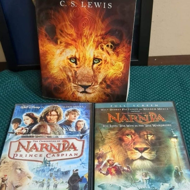 Chronicals Of Narnia Book & DVD set (1 book, 2 DVDs)