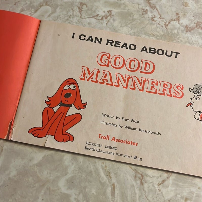 I Can Read About Good Manners 