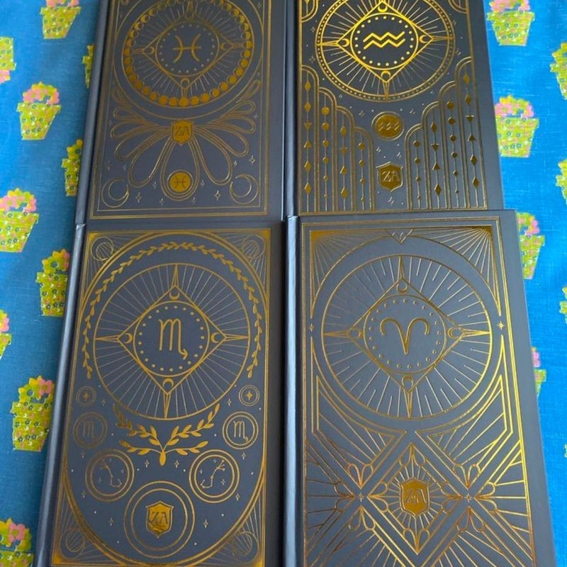 Bookish Box exclusive special edition of Zodiac Academy, books 5-8