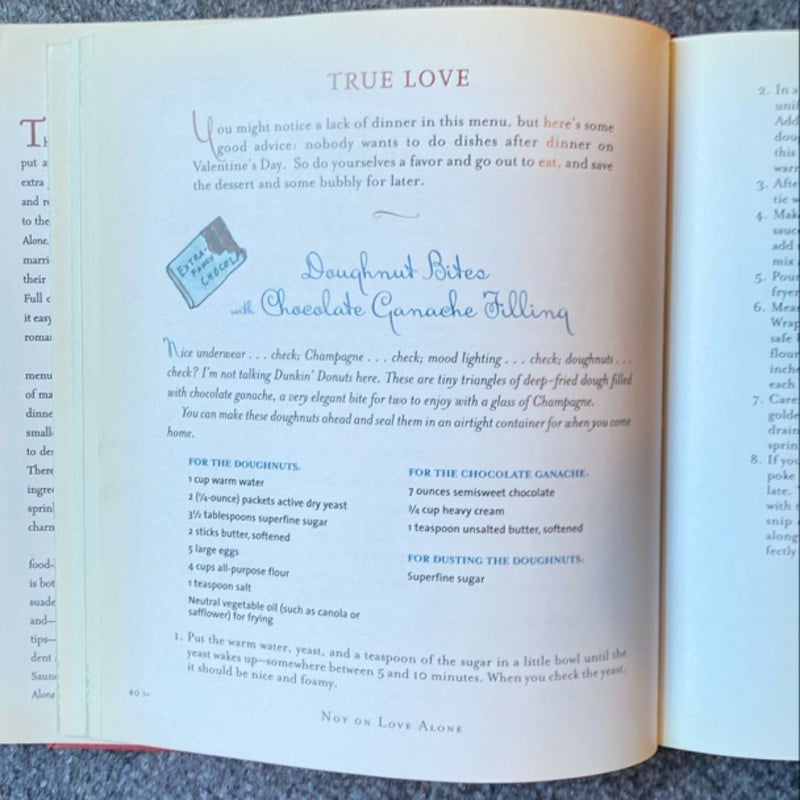 Not on Love Alone: a Cookbook