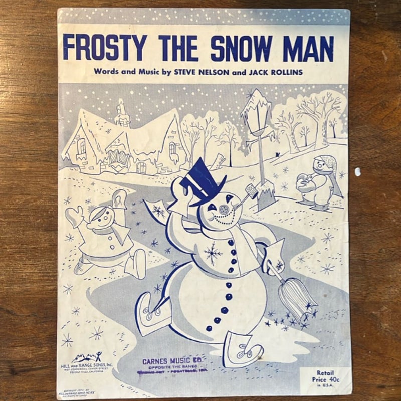Vintage Frosty the Snowman sheet music