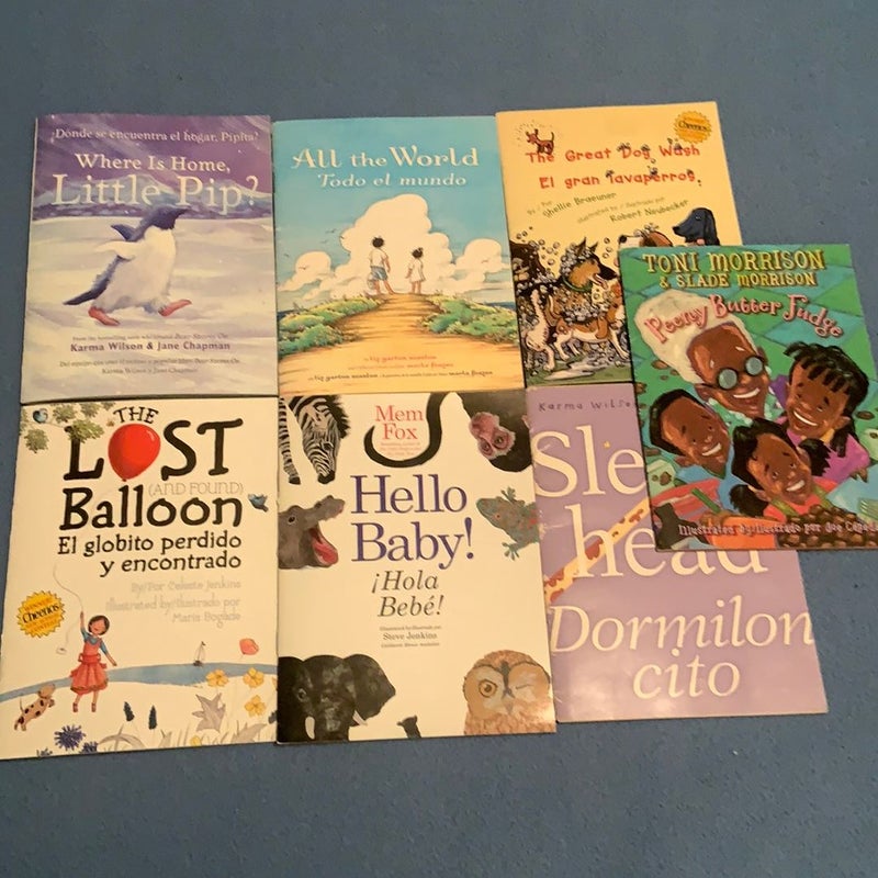Set of Seven Bilingual Books