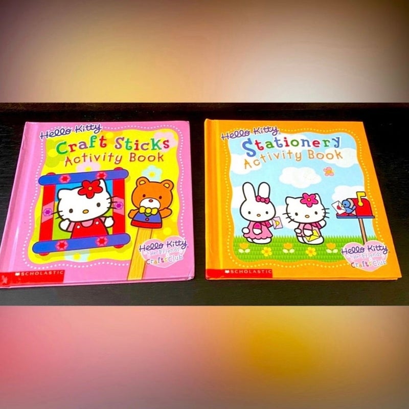 Hello Kitty Craft Sticks & Stationery Book Lot of 2
