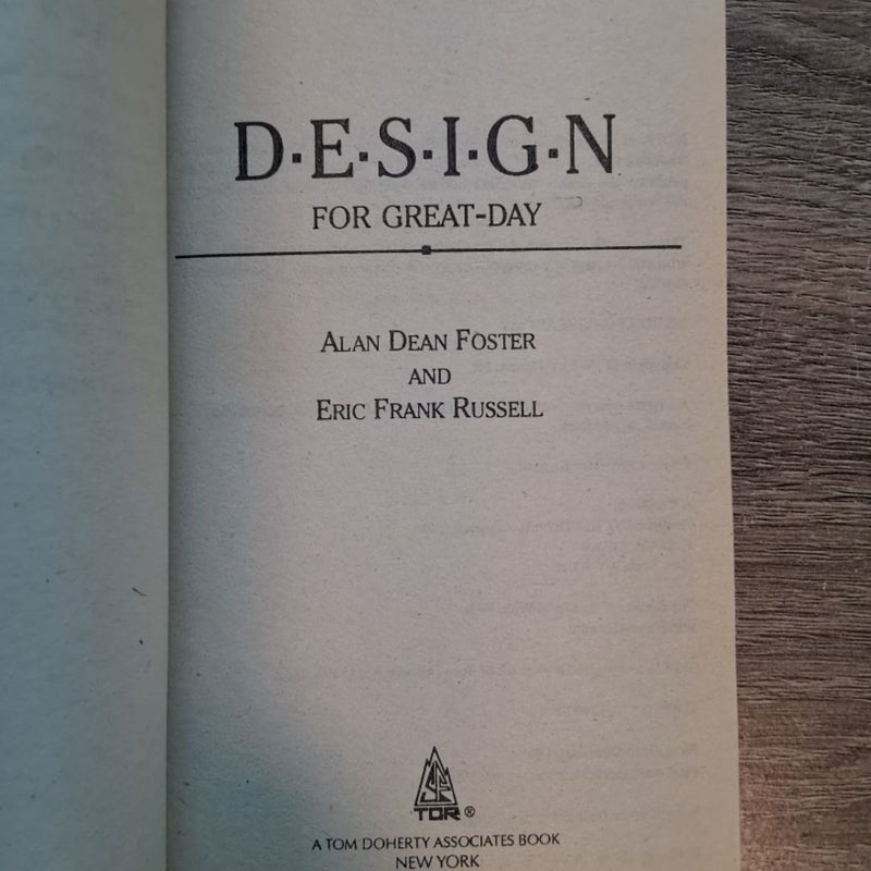 Design For Great Day By Alan Dean Foster And Eric Russell 1996 Tor Paperback 