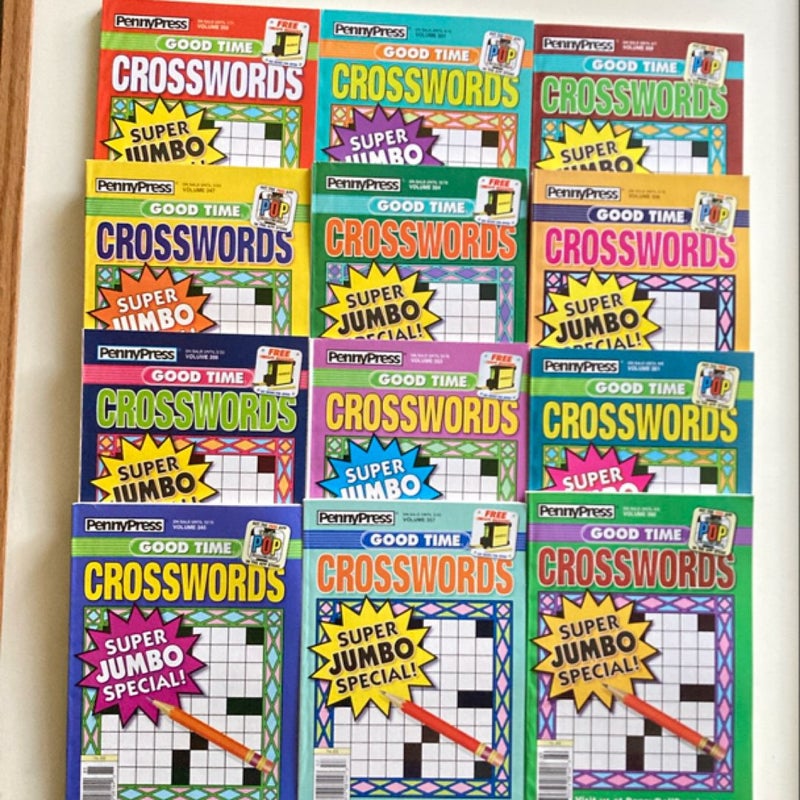 Lot of 6 Penny Press All Solving Levels Crossword Puzzle Books Unsorted