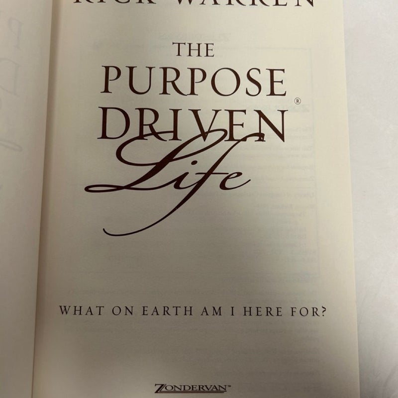 The Purpose Driven Life