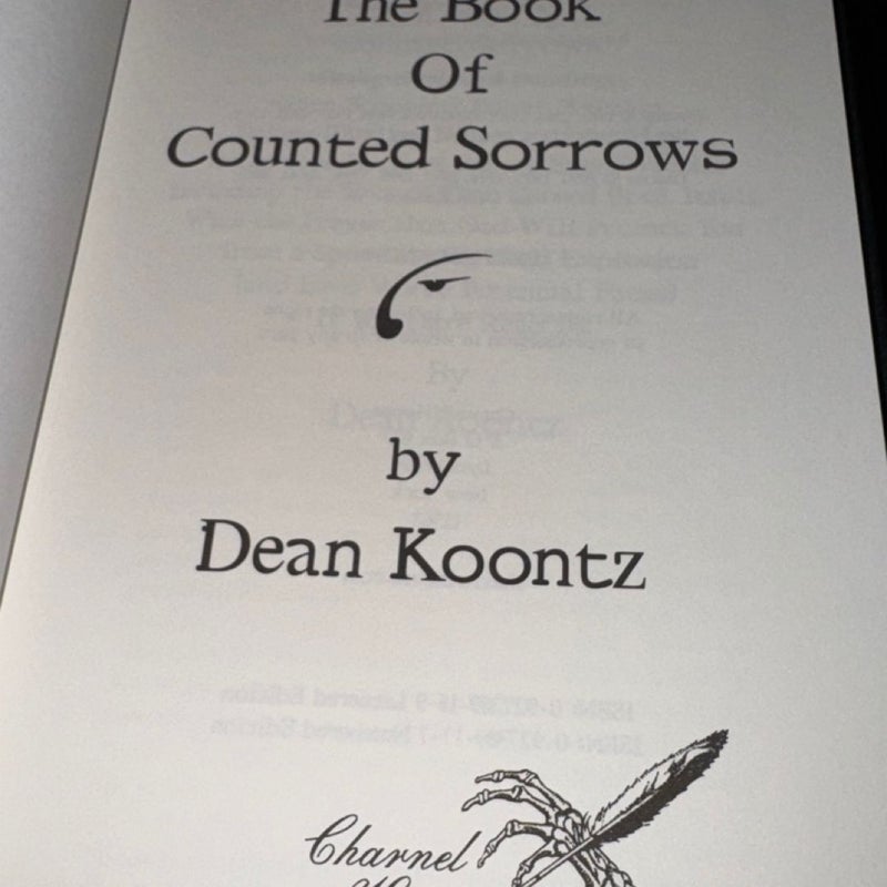 THE BOOK OF COUNTED SORROWS SIGNED LIMITED