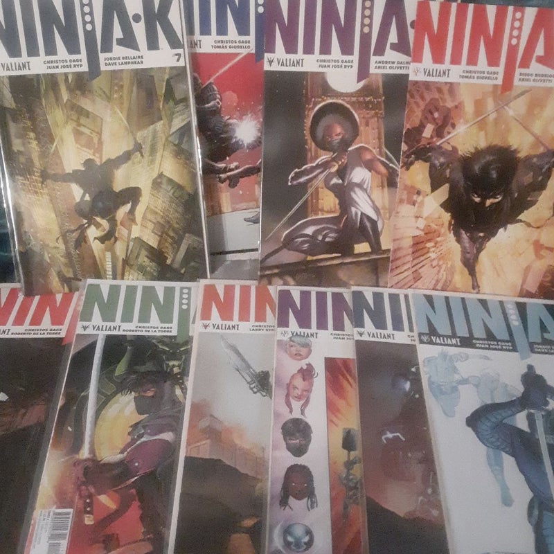 Ninjak 2018 Christos Gage Valiant Comic Book Lot 3,4,5,7,8,9,10,11,14