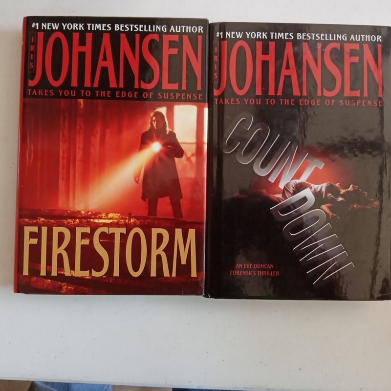 Iris Johansen X 2 hardcovers: Firestorm and Countdown 