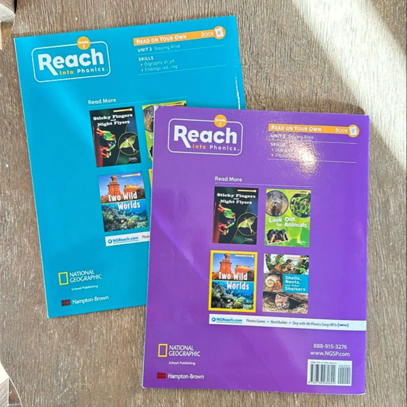 Reach into Phonics 2 (Read on Your Own Books): Two Wild Worlds