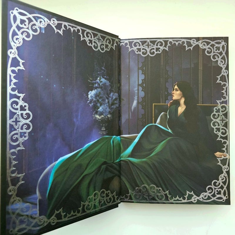 The Coven SIGNED by Harper L Woods Fairyloot Romantasy Sprayed Edge Endpaper Art NEW