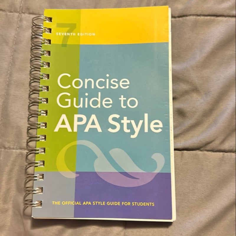 Concise guide to APA style (seventh edition)