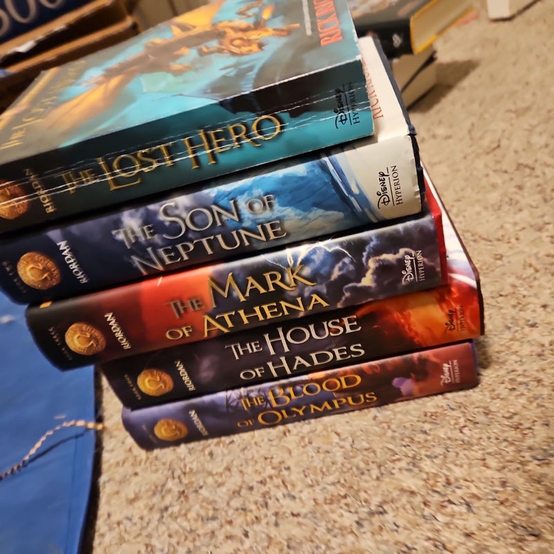 Heroes of olympus series first editions the lost hero son of neptune mark of athena house of hades blood of olympus