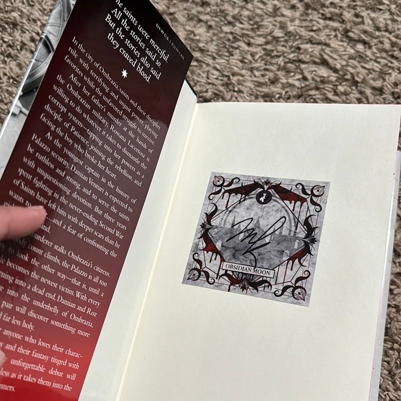 Seven Faceless Saints - Signed Bookplate Obsidian Mooncrate Edition
