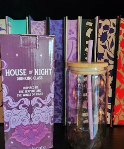 ILLUMICRATE House of Night drinking glass - The Serpent and the Wings of Night