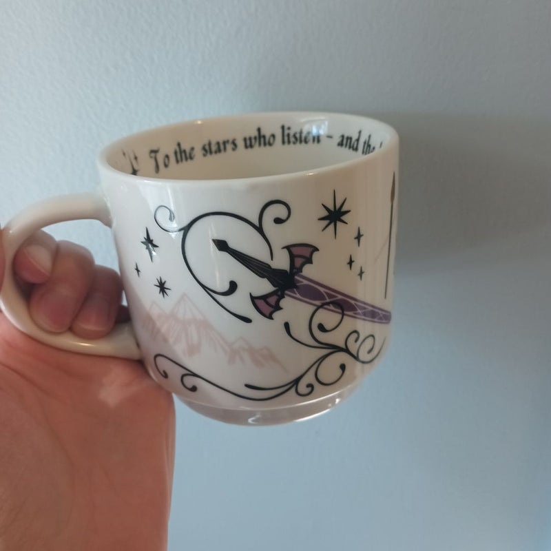 Owlcrate stackable mug for A Court of Thorns and Roses series