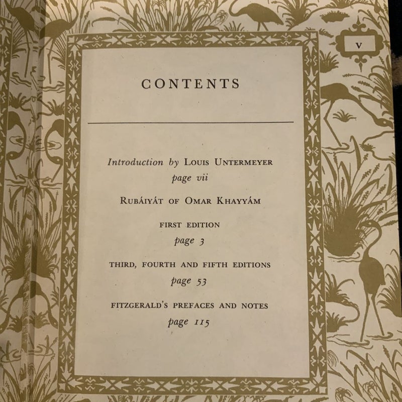 Rubáiyát Of Omar Khayyám (Translated into English Quatrains by Edward Fitzgerald with an introduction by Louis Untermeyer)