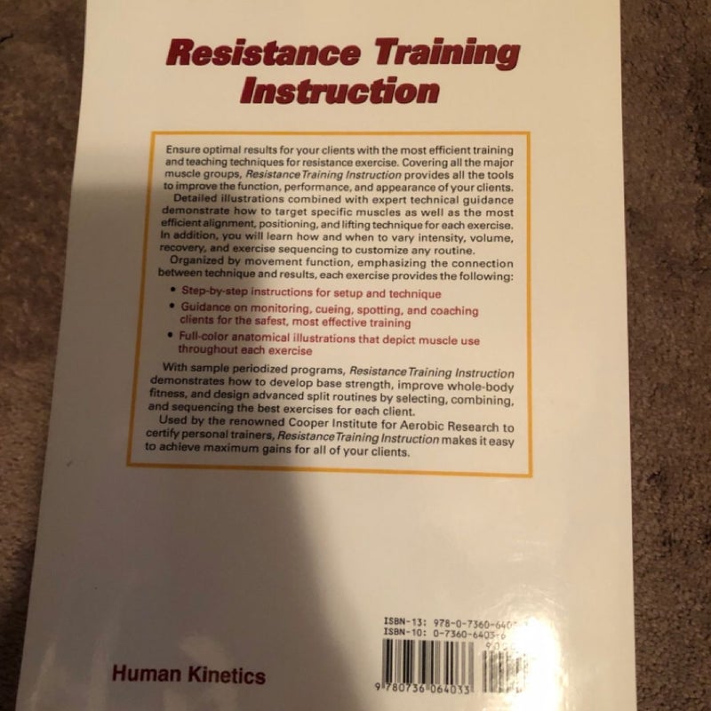 Resistance Training Instruction