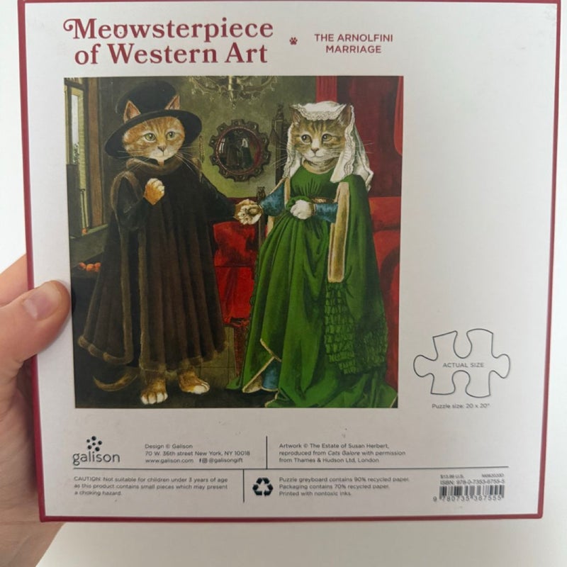 Galison The Arnolfini Marriage Meowsterpiece of Western Art 500 Piece Puzzle