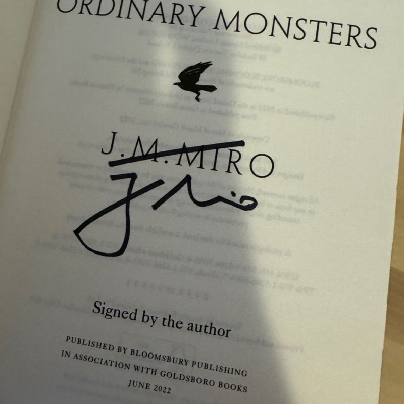 Ordinary Monsters & Bringer of Dust Goldsboro signed numbered 