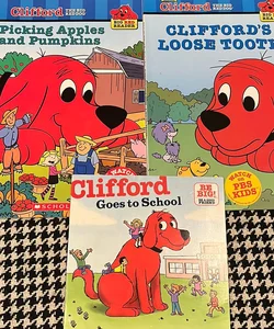 Out of print Clifford bundle: Clifford's Loose Tooth, Picking Apples and Pumpkins, Clifford Goes to School