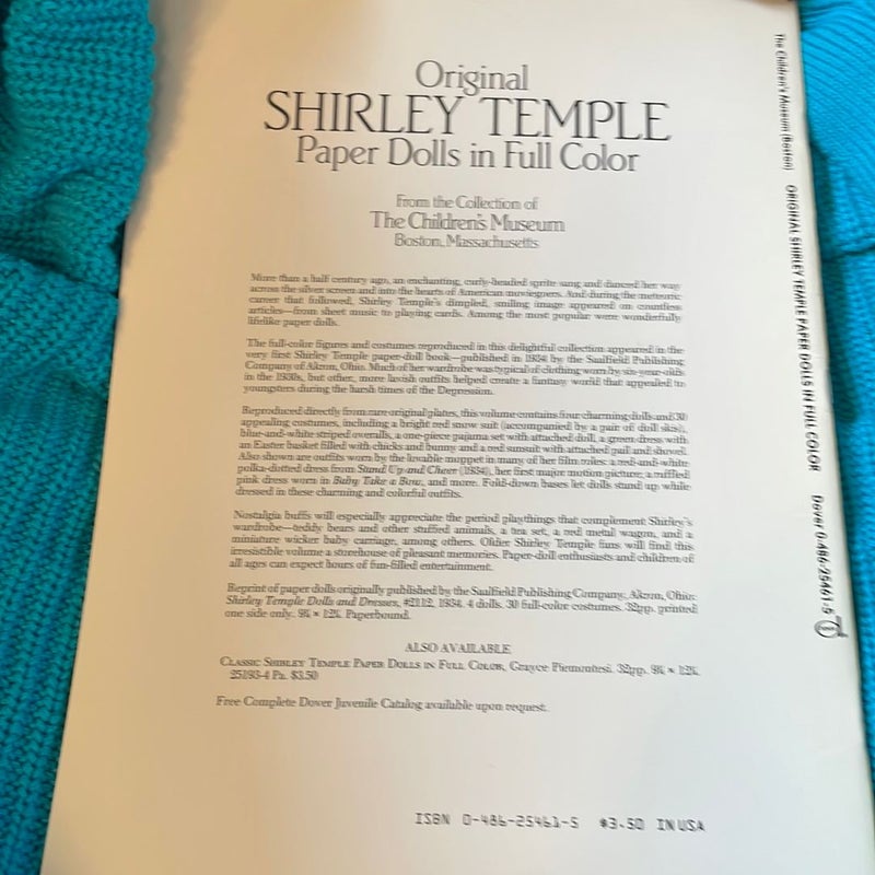 Original Shirley Temple Paper Dolls