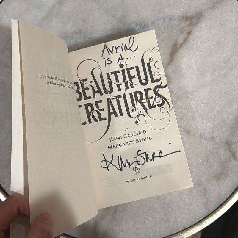 Signed Beautiful Creatures + Personalized 