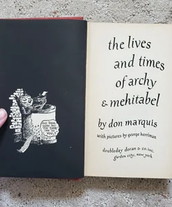 The Lives and Times of Archy & Mehitabel (Doubleday Edition, 1935)