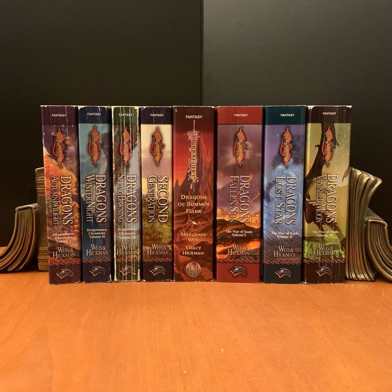 DragonLance: Complete Chronicles, War of Souls Trilogy: Dragons of Autumn Twilight, Dragons of Winter Night, Dragons of Spring Dawning, Second Generation, Dragons of Summer Flame, Dragons of a Fallen Sun, Dragons of a Lost Star, Dragons of a Vanished Moon 