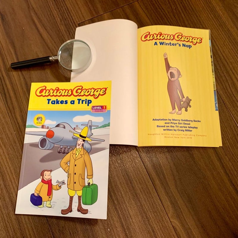 (Lot of 2) Curious George Takes a Trip / A Winter's Nap 