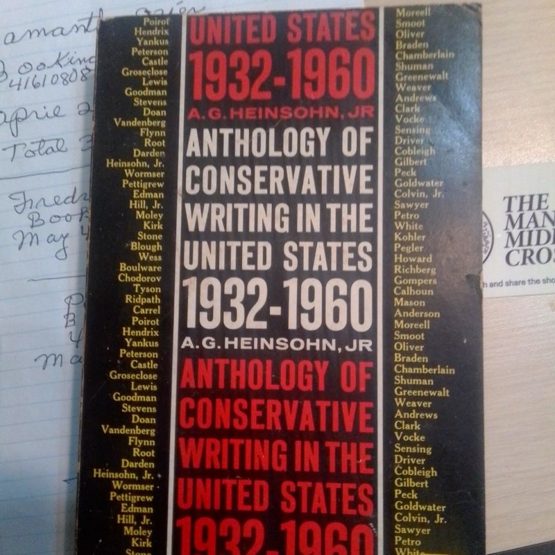 Anthology of conservative writing in the United States 1932 1960 