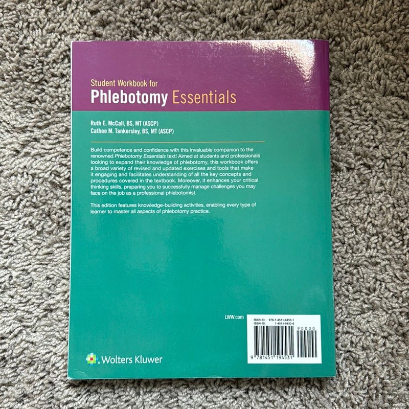 Student Workbook for Phlebotomy Essentials