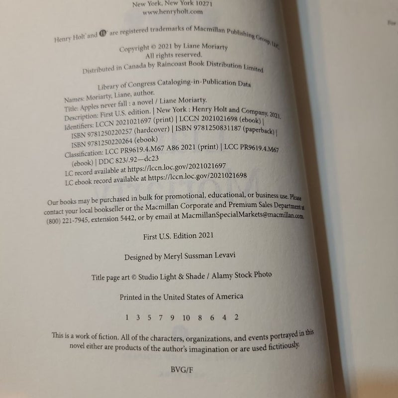 Apples Never Fall (2021 First Edition)