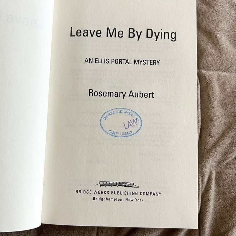 Leave Me by Dying Ex Lib 3673
