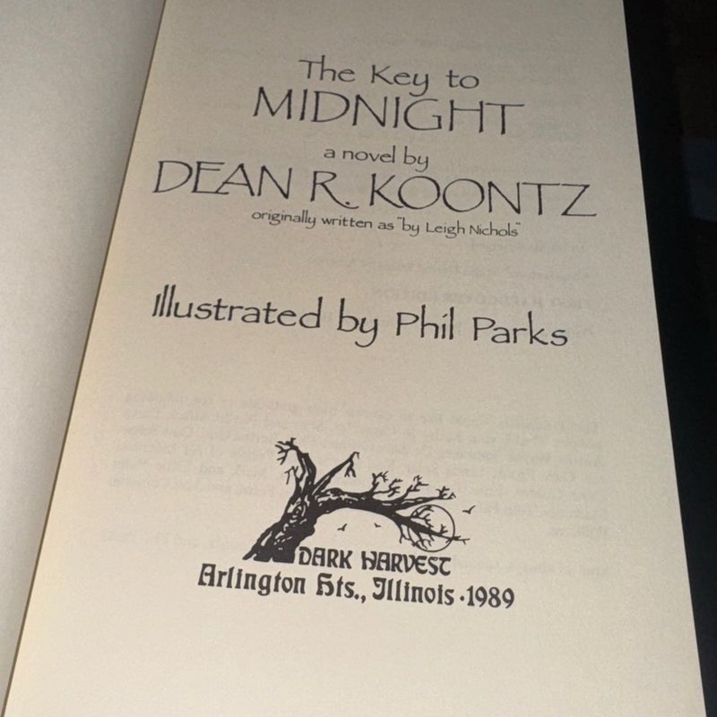 THE KEY TO MIDNIGHT SIGNED