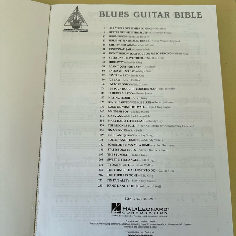 Blues Guitar Bible 