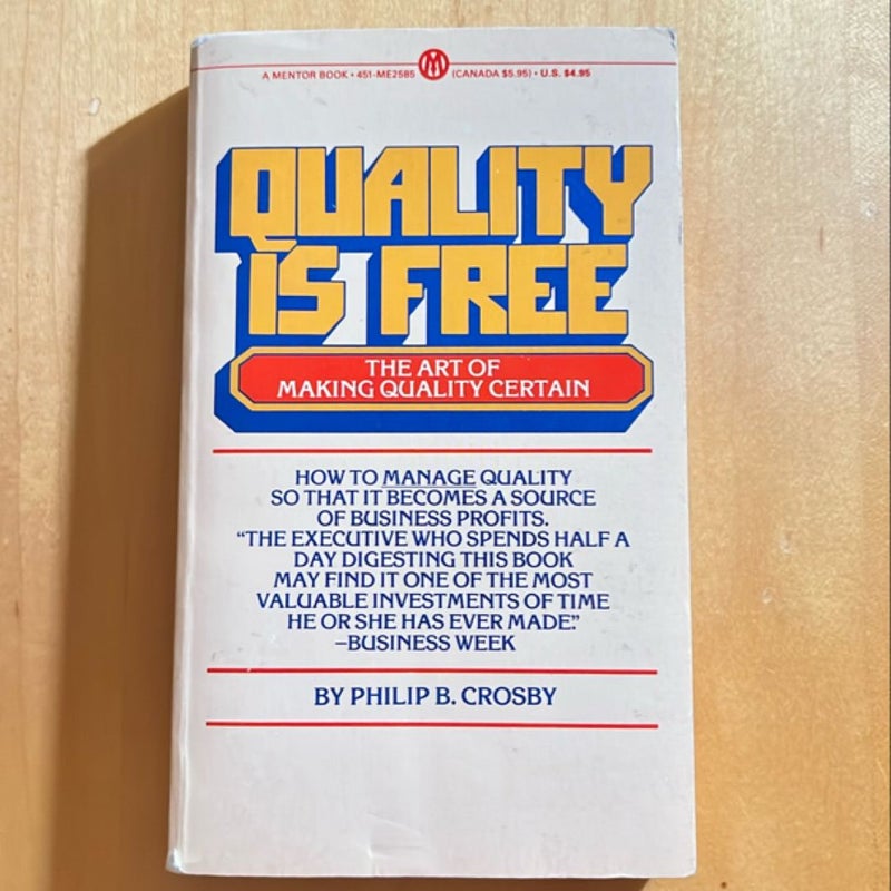 Quality Is Free