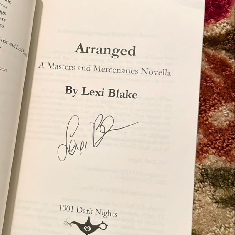 Arranged: A Masters and Mercenaries Novella - SIGNED BY AUTHOR