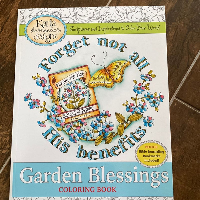 Garden Blessings Adult Coloring Book 