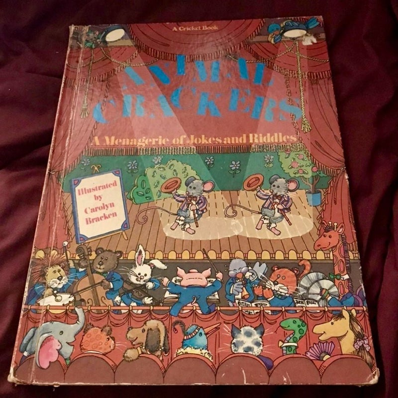 Vintage 1979 Animal Crackers A Menagerie Of Jokes & Riddles HC Book