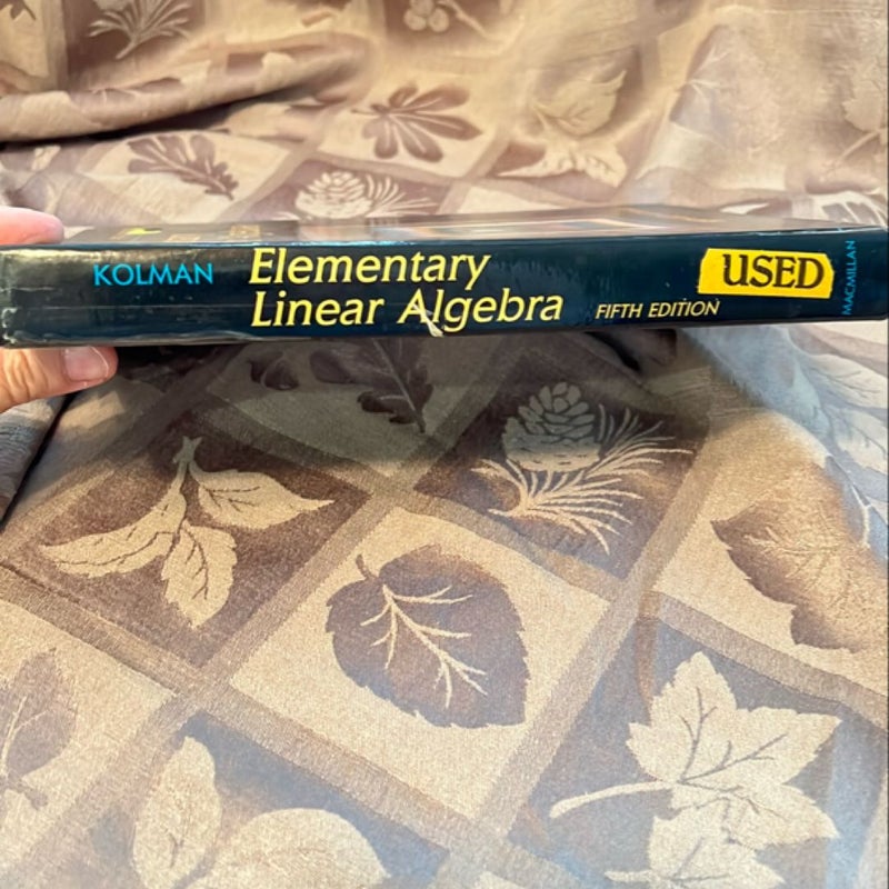 Elementary Linear Algebra with Applications